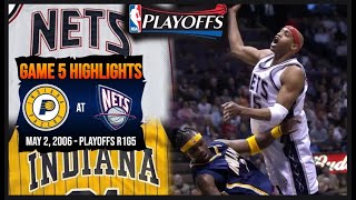 Indiana Pacers at New Jersey Nets  2006 Playoffs Round 1 Game 5  Full Highlights May 2nd 2006 [upl. by Aran555]