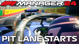 Pit Lane Starts  How It Works  F1 Manager 24 [upl. by Ardnoet]