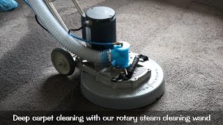 Deep carpet cleaning with our Hoss 700 rotary wand Melbourne VIC [upl. by Niowtna]