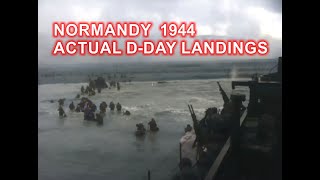 DDAY NORMANDY ACTUAL LANDINGS FOOTAGE 1944  WWII DOCUMENTARY [upl. by Bunde]