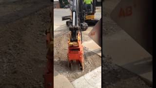 NPK C3D Plate Compactor  Compacting for Sidewalk Repair [upl. by Darill]