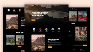 Complete Responsive Website Using HTML CSS  Responsive Travel amp Tour Website Design Tutorial [upl. by Prober]