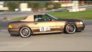 ClassicAuto Cup 2015 Kielce Mercedes SL500 R129 V8 M119 full versionion [upl. by Gyatt]