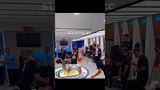 Man City Celebrating In Locker Room 🤣🔥 football shorts [upl. by Otcefrep]