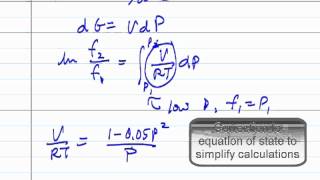 Determine Fugacity from EOS Review [upl. by Polik]