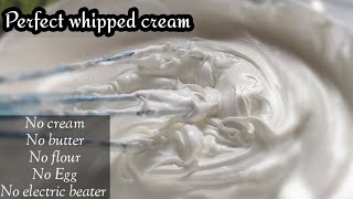 How to make Whipped Cream  Homemade whipped cream without cream how to make whipped cream frosting [upl. by Aratas313]