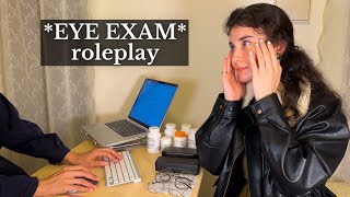 ASMR I went to Medical EYE EXAM by Japanese Doctor KEYBOARD FEATHER EYE CARE GLASSES ROLEPLAY [upl. by Anaahs]