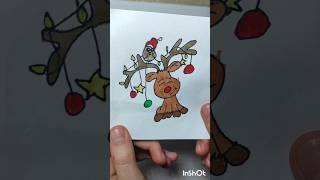 Coloring Rudolphyoutubeshorts coloring rudolfyoutubevideos rudolphtherednosereindeerwinter [upl. by Eilegna]