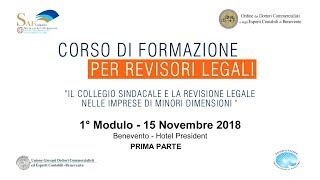 1° Modulo  prima parte  Corso di Formazione per Revisori Legali [upl. by Akiehs]