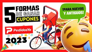 🍕 Top 5  Como GANAR CUPONES de DESCUENTO GRATIS en PEDIDOSYA 2023 para clientes NUEVOS y ANTIGUOS [upl. by Levey229]