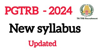 Pgtrbtrbtntetnew syllabuslatest news in Tamil 2024 [upl. by Alicea]