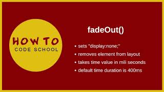 Jquery Fading Methods  FadeOut  FadeIn  FadeTo  FadeToggle [upl. by Damahom60]