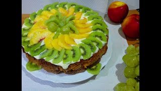 Torta alla frutta e crema pasticcera al microonde [upl. by Ttnerb]