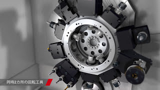 TNL32 直動9軸の複合加工機  Animation [upl. by Greyso]