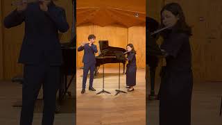 Daniel Damaskinos amp Yihsuan Chen play Mozart flute duet Magic Flute shorts flute mozart duet [upl. by Merritt]