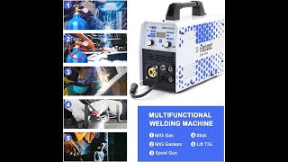 MIG Welder with Synergy 155A 110220V Dual Volt Gas MIG Gasless Flux Core Welding Machine [upl. by Hartmann]