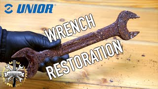 Very Rusty ORODJE ZREČE Wrench RESTORATION  UNIOR Tools [upl. by Nallac629]