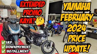 Yamaha Motorcycle February 2024 Price Update All Units Downpayment Cash Installment Langga Gail [upl. by Mariand]