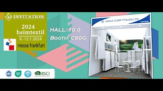 COMFYTOUCH  HEIMTEXTIL FAIR 2024 IN FRANKFURT [upl. by Scopp708]