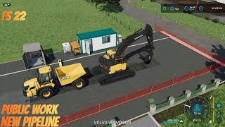 New Canalization 🚧 PublicWork 🚧Farming Simulator 2022 [upl. by Lulita]