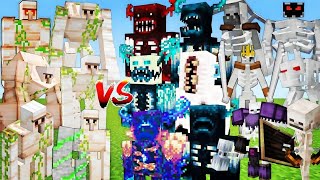 ALL Mutant Iron Golems vs All Mutant Skeleton And All Mutant Warden Battle in Minecraft [upl. by Abigael111]