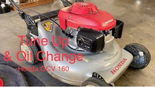 Scotts Garage  TuneUp and Oil Change  Honda GCV 160 Lawnmower [upl. by Hebbe269]