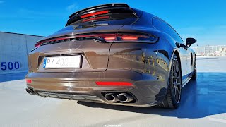 Porsche Panamera 4S 29 V6 Sport Exhaust sound cold start revs acceleration sound interior sound [upl. by Lotta]