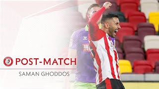 POSTMATCH  Saman Ghoddos on Bristol victory [upl. by Anrehs]