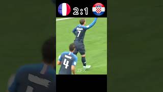 france vs croatia world cup final 2018 football short [upl. by Radie]