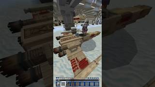 X WING IN MINECRAFT WHAT COULD GO WRONG minecraft [upl. by Yekcaj]