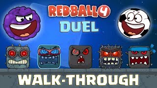 RED BALL 4  quotDUEL WALKTHROUGHquot with BLUEBERRY amp SOCCER BALL Complete Gameplay Level 175 [upl. by Brant]