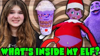 Whats Inside My Elf On The Shelf Elf Drank The Grimace Shake Part 2 [upl. by Adiol]