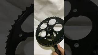 Crank Set As Kotak Gir Gear Sepeda Crankset 44T Single Speed Cotterless S103 Hitam cycling [upl. by Enixam]