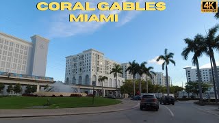 Driving Coral Gables Miami 4K [upl. by Qifar]