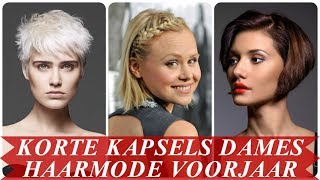 Moderne korte kapsels dames haarmode voorjaar 2018 [upl. by Schlenger]