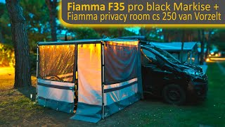 Fiamma F35 pro black Markise  Fiamma privacy room cs light 250 Van Busvorzelt [upl. by Azitram223]