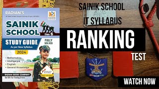 Sainik School Ranking Test PART 1 intelligence chapter  Radian Book Sainik School  Sainik School [upl. by Bendix]