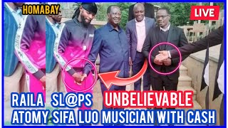 RAILA SLAPS ATOMY SIFA WITH CASH  RAILA TODAY LIVE  RAILA TODAY  RAILA MEETS ATOMY SIFA [upl. by Ardiedak]