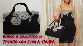 BORSA A BAULETTO IN TESSUTO CON FIORI A STAMPA  NUNZIA VALENTI [upl. by Stanton]