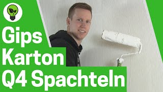 Gipskarton Spachteln Q4 ✅ GENIALE ANLEITUNG Wie Rigipsplatten auf Qualitätsstufe Q4 Verspachteln [upl. by Conrado46]