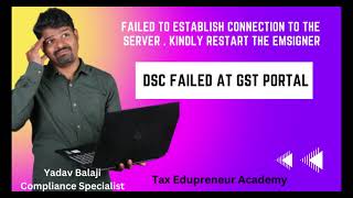 How to solve “Failed to establish connection to the server Kindly restart the Emsigner” gst [upl. by Aitselec417]