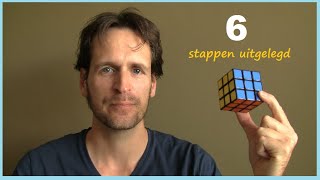 Rubiks cube oplossen ★ 6 stappen in slow motion ★ kubus oplossen beginners ★ Rubiks cube 3x3 solve [upl. by Anahsar]