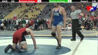 FSN 220 Benjamin Andrew mesa west wrestling vs Clayton Jennings WestonIthaca [upl. by Roarke]