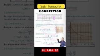 Cinetique d’une reaction chimique  extrait d’un national SN2021 PC  2 Bac 2bac2023 bac 2bac [upl. by Blackwell]