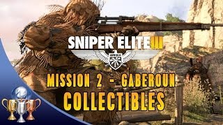 Sniper Elite 3 Collectibles Mission 2 Cards Sniper Nests War Diaries Long Shots Objectives [upl. by Ris]