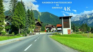 GarmischPartenkirchen Germany to Ehrwald Austria  4K  Driving Tour [upl. by Cleveland]