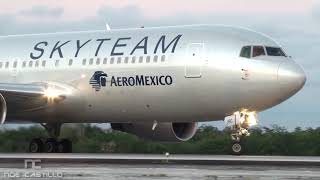 WOW Aeroméxico Boeing 767 Despegue de Cancun [upl. by Kcirederf]