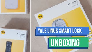 YALE linus smart lock unboxing  Yale adjustable cylinder  smart keypad  connect wifi bridge [upl. by Spratt]