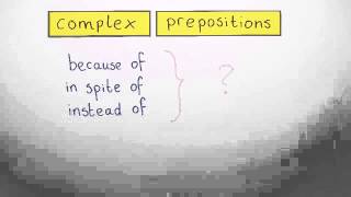 complex prepositions  Übungsvideo  Englisch  Grammatik [upl. by Nosidam]