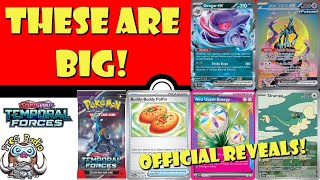 Important New Cards Officially Revealed from Temporal Forces These are BIG Pokémon TCG News [upl. by Ieluuk]